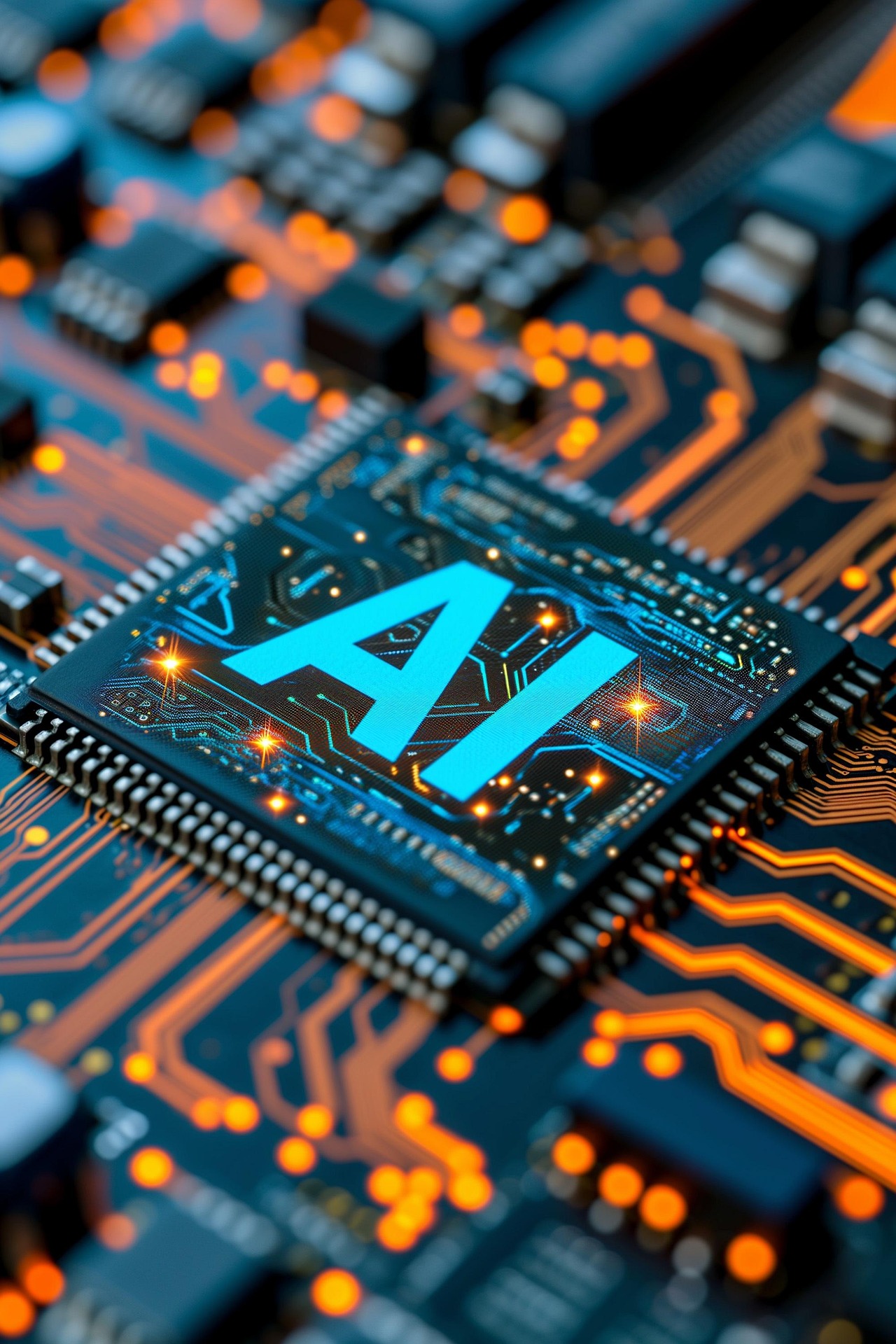 a microchip written AI on its top